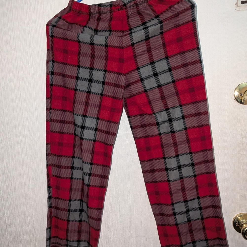 Plaid Red and Black Kids Pants